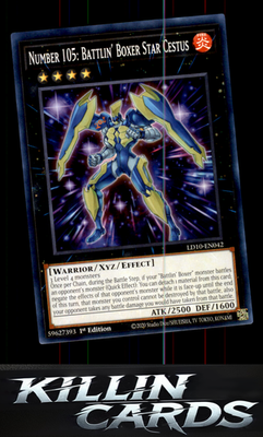 1st Edition Number 105: Battlin' Boxer Star Cestus LD10-EN042 YuGiOh Common Lege