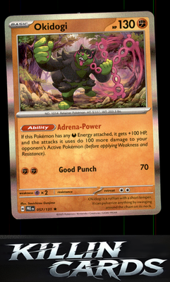 Okidogi 057/131 Pokemon Rare SV: Prismatic Evolutions Card NM