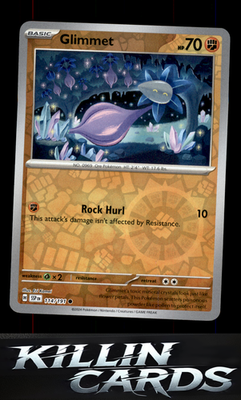 Reverse Holofoil Glimmet 114/191 Pokemon Common SV08: Surging Sparks Card NM