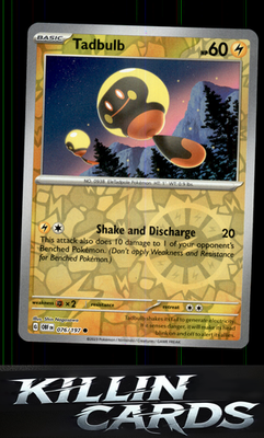 Reverse Holofoil Tadbulb 076/197 076/197 Pokemon Common SV03: Obsidian Flames Ca