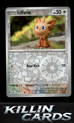 Reverse Holofoil Lillipup 170/197 Pokemon Common SV03: Obsidian Flames Card NM