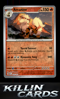 Reverse Holofoil Arcanine 059/165 Pokemon Uncommon SV: Scarlet & Violet 151 Card