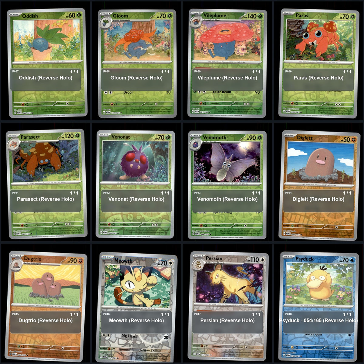 Pokemon TCG SV: Scarlet & Violet 151 Reverse Holo Master Set 114 Reverse Holo