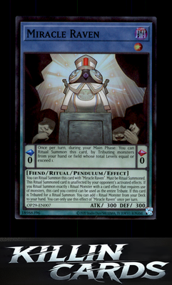 Miracle Raven OP29-EN007 YuGiOh Super Rare OTS Tournament Pack 29 Card NM