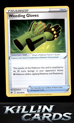 Weeding Gloves 155/198 Pokemon Uncommon SWSH06: Chilling Reign Card NM