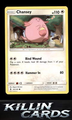 Chansey 101/145 Pokemon Common SM - Guardians Rising Card LP