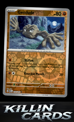 Reverse Holofoil Geodude 074/165 Pokemon Common SV: Scarlet & Violet 151 Card NM
