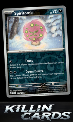 Reverse Holofoil Spiritomb 129/198 Pokemon Uncommon SV01: Scarlet & Violet Base