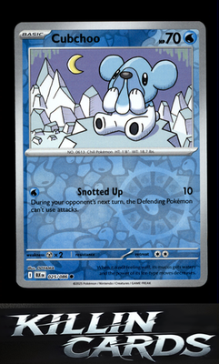 Reverse Holofoil Cubchoo 025/086 Pokemon Common SV: Black Bolt Card NM