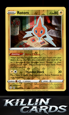 Reverse Holofoil Rotom 034/072 Pokemon Uncommon Shining Fates Card NM