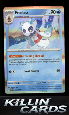 Froslass - 053/167 053/167 Pokemon Rare SV06: Twilight Masquerade Card NM