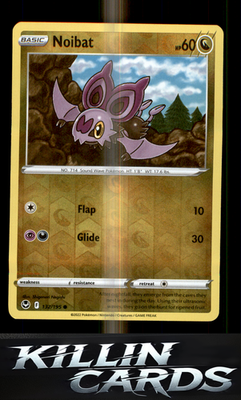 Reverse Holofoil Noibat 132/195 Pokemon Common SWSH12: Silver Tempest Card NM