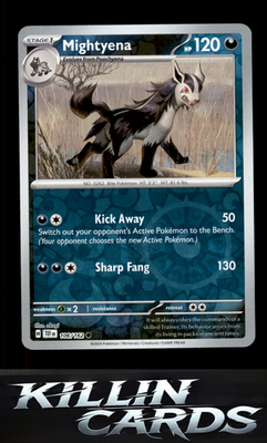 Reverse Holofoil Mightyena 106/162 Pokemon Common SV05: Temporal Forces Card NM