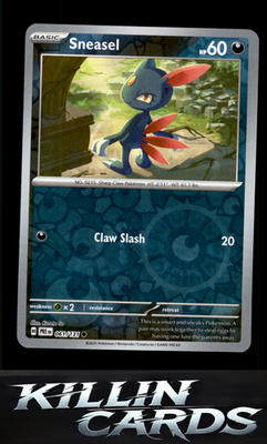 Reverse Holofoil Sneasel 061/131 Pokemon Common SV: Prismatic Evolutions Card NM