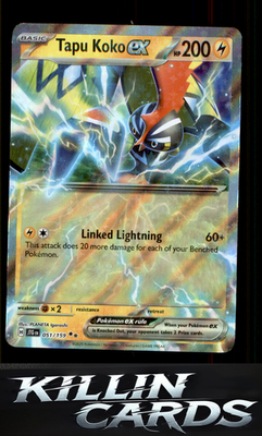 Tapu Koko ex 051/159 Pokemon Double Rare SV09: Journey Together Card NM