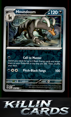 Reverse Holofoil Houndoom 063/131 Pokemon Common SV: Prismatic Evolutions Card N