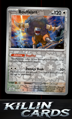 Reverse Holofoil Bouffalant 174/197 Pokemon Uncommon SV03: Obsidian Flames Card