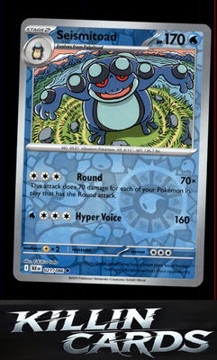 Reverse Holofoil Seismitoad 021/086 Pokemon Uncommon SV: Black Bolt Card NM