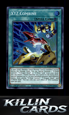 1st Edition XYZ Combine BACH-EN061 YuGiOh Super Rare Battle of Chaos Card NM