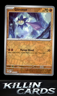 Reverse Holofoil Glimmet - 122/197 122/197 Pokemon Common SV03: Obsidian Flames
