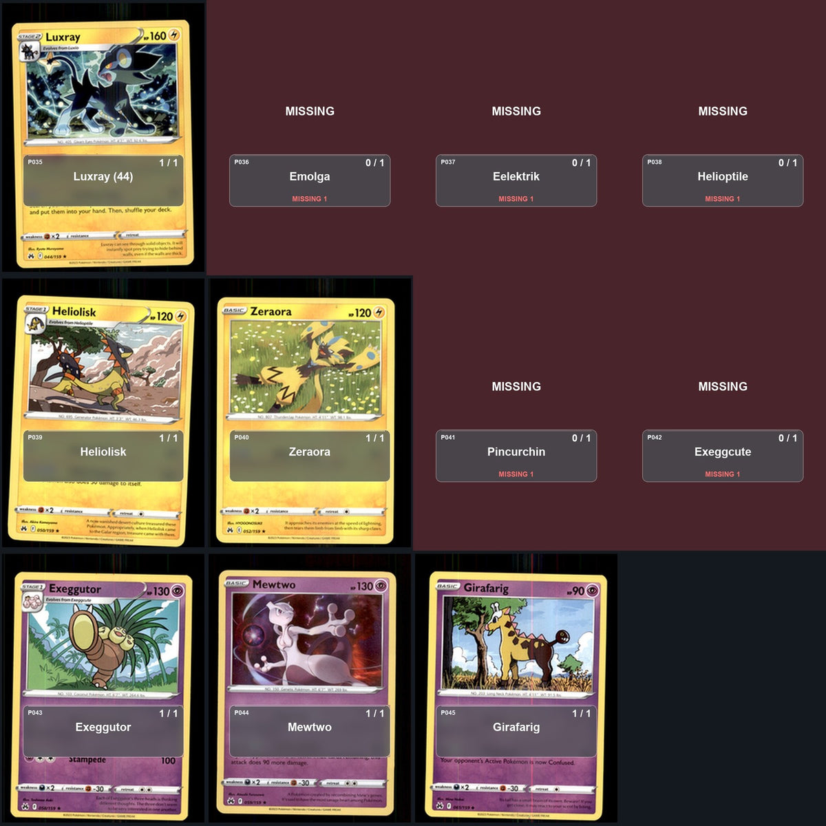 Pokemon TCG SWSH: Crown Zenith C/UC/R Standard Set 90 Cards