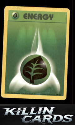 Grass Energy 099/102 Pokemon Common Base Set Card LP