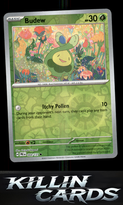 Reverse Holofoil Budew 004/131 Pokemon Common SV: Prismatic Evolutions Card NM