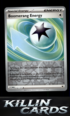 Reverse Holofoil Boomerang Energy 166/167 Pokemon Uncommon SV06: Twilight Masque