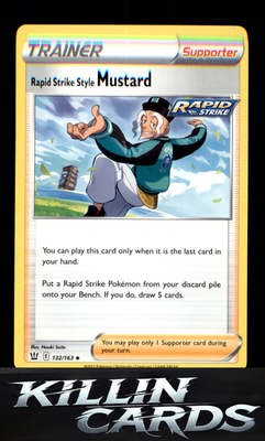 Rapid Strike Style Mustard 132/163 Pokemon Uncommon SWSH05: Battle Styles Card N