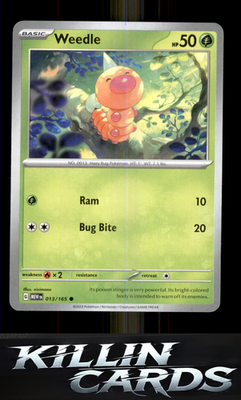Weedle 013/165 Pokemon Common SV: Scarlet & Violet 151 Card NM