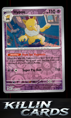Reverse Holofoil Hypno 097/165 Pokemon Uncommon SV: Scarlet & Violet 151 Card NM