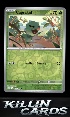 Reverse Holofoil Capsakid 012/191 Pokemon Common SV08: Surging Sparks Card NM