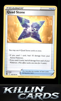 Quad Stone 163/195 Pokemon Uncommon SWSH12: Silver Tempest Card NM