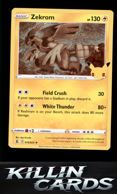 Zekrom 010/025 Pokemon Holo Rare Celebrations Card NM