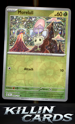 Reverse Holofoil Morelull 008/191 Pokemon Common SV08: Surging Sparks Card NM