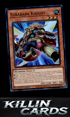 1st Edition Zubababa Knight DUAD-EN001 YuGiOh Super Rare Duelist's Advance Card