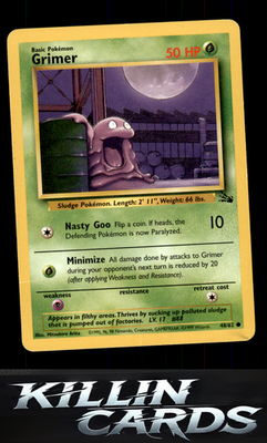 Grimer 48/62 Pokemon Common Fossil Card LP