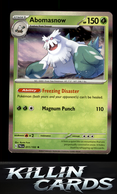 Abomasnow 011/193 Pokemon Rare SV02: Paldea Evolved Card NM
