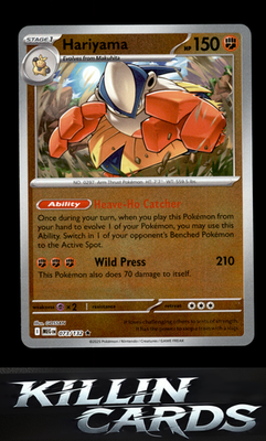 Reverse Holofoil Hariyama 073/132 Pokemon Rare ME01: Mega Evolution Card NM