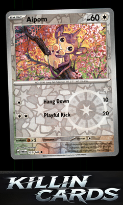 Reverse Holofoil Aipom 137/167 Pokemon Common SV06: Twilight Masquerade Card NM