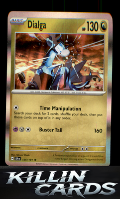 Dialga 135/191 Pokemon Rare SV08: Surging Sparks Card NM