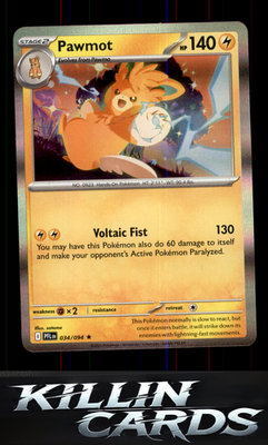 Pawmot 034/094 Pokemon Rare ME02: Phantasmal Flames Card NM