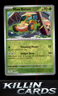 Reverse Holofoil Mow Rotom 009/182 Pokemon Common SV10: Destined Rivals Card NM
