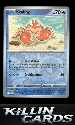 Reverse Holofoil Krabby 098/165 Pokemon Common SV: Scarlet & Violet 151 Card NM