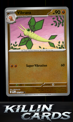Reverse Holofoil Vibrava 052/094 Pokemon Common ME02: Phantasmal Flames Card NM
