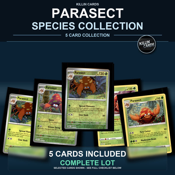 Pokemon TCG Parasect Species Collection 5 Different Cards