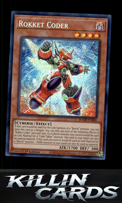 1st Edition Rokket Coder BLMR-EN006 YuGiOh Secret Rare Battles of Legend: Monstr