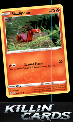 Sizzlipede 029/163 Pokemon Common SWSH05: Battle Styles Card NM