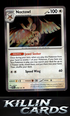 Noctowl 078/131 Pokemon Rare SV: Prismatic Evolutions Card NM