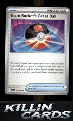 Team Rocket's Great Ball 205/217 Pokemon Uncommon ME: Ascended Heroes Card NM